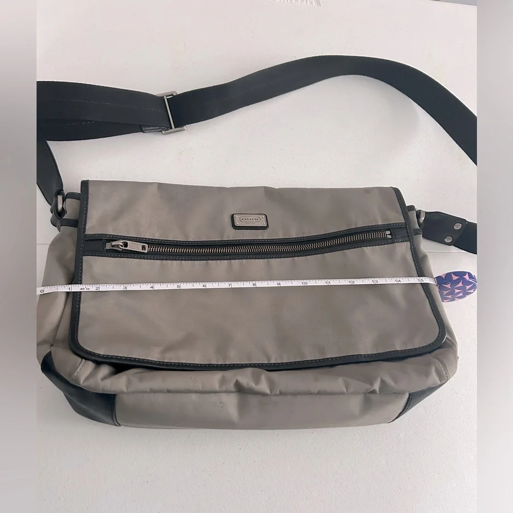 Unisex Coach crossbody messenger bag.